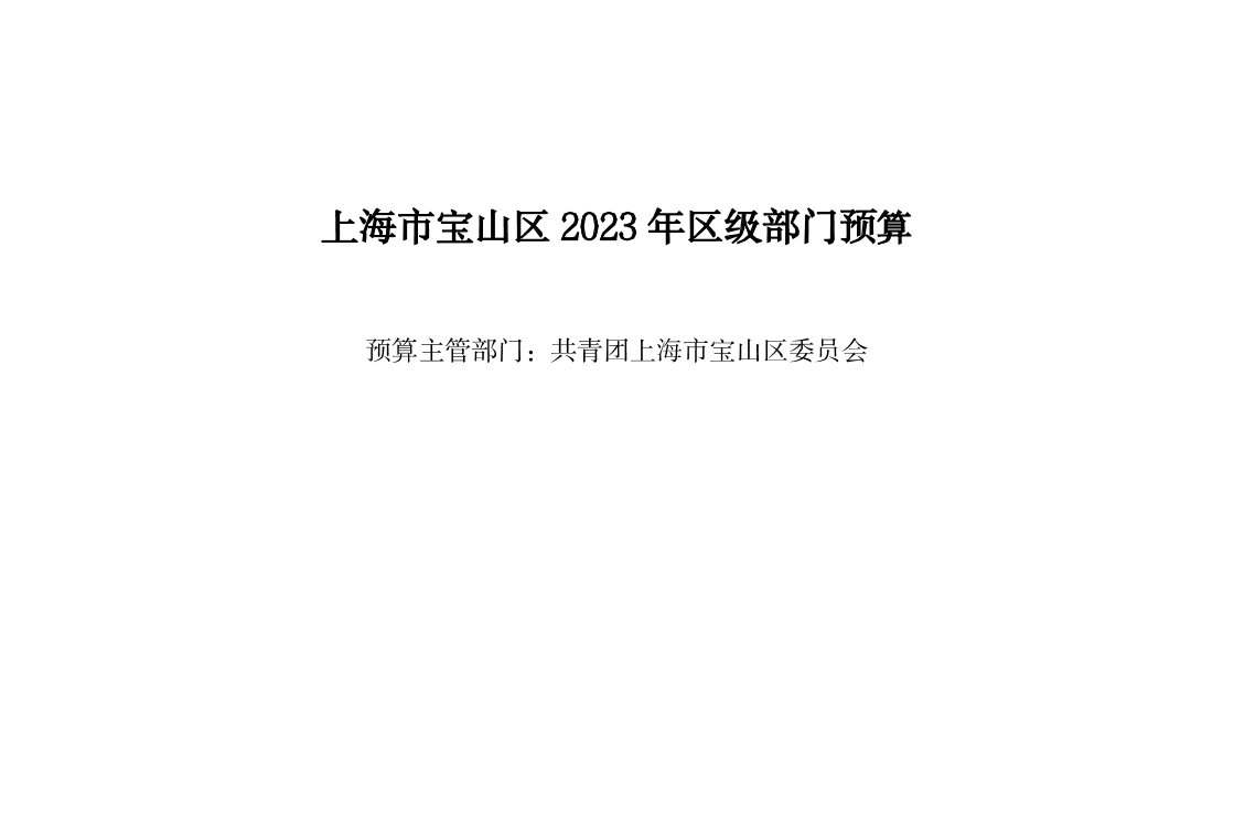 共青团宝山区委员会2023年部门预算公开.pdf