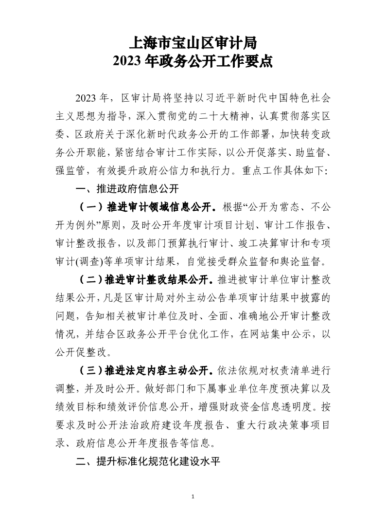 上海市宝山区审计局2023年政务公开工作要点.pdf