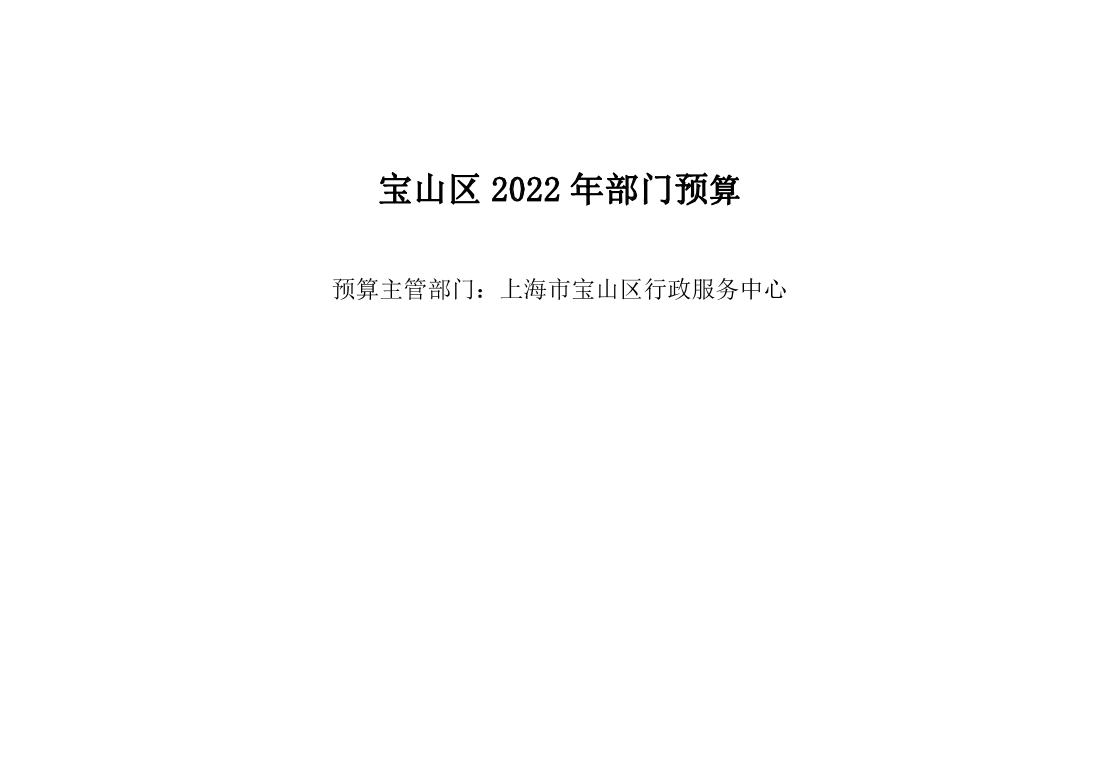 上海市宝山区行政服务中心2022年部门预算公开.pdf