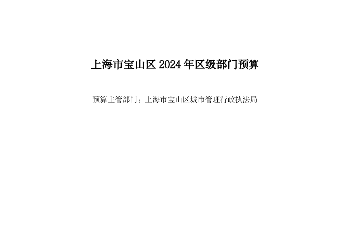 宝山区城市管理行政执法局2024年部门预算公开.pdf