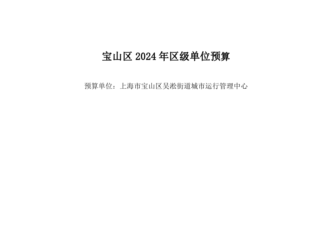 宝山区吴淞街道城市运行管理中心2024年单位预算.pdf