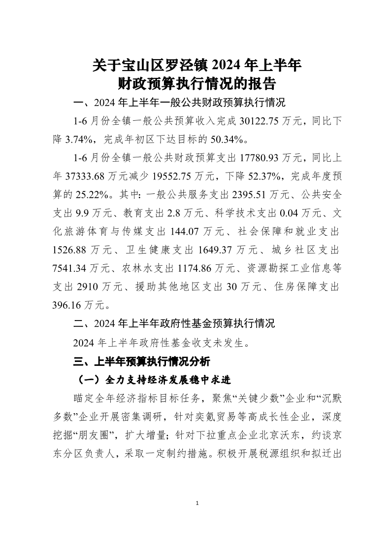 关于宝山区罗泾镇2024年上半年财政预算执行情况的报告240820.pdf