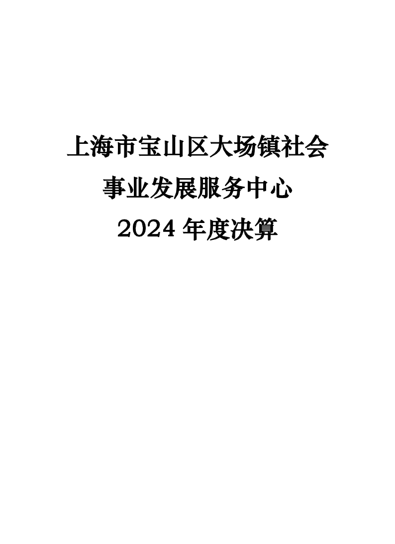 2024年度上海市宝山区大场镇社会事业发展服务中心决算公开.pdf
