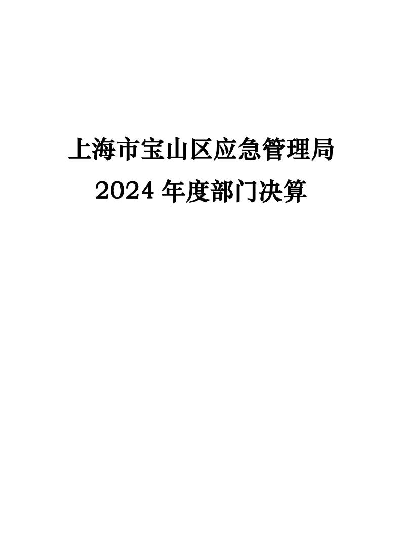 上海市宝山区应急管理局2024年度部门决算.pdf