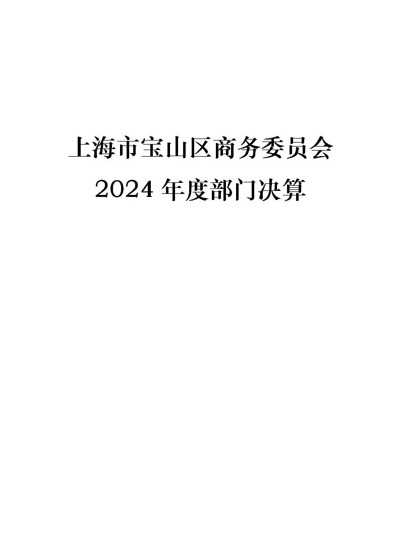 上海市宝山区商务委员会2024年度部门决算.pdf