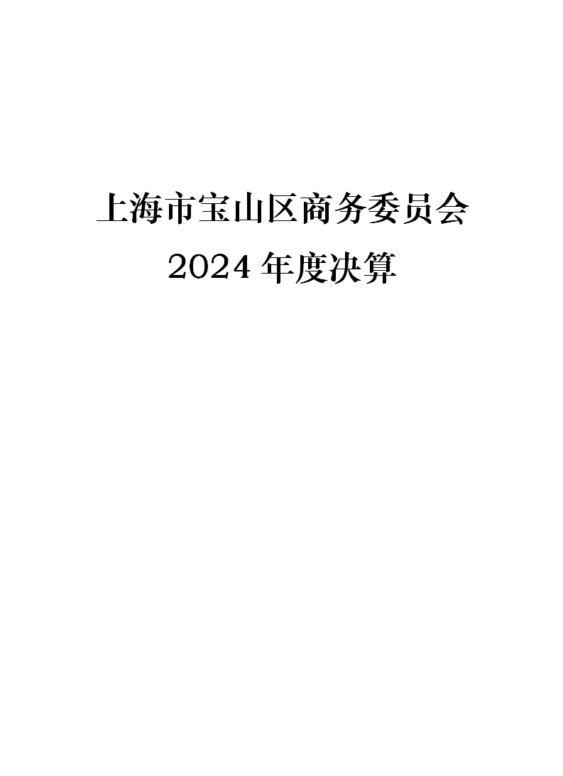 上海市宝山区商务委员会2024年度决算.pdf