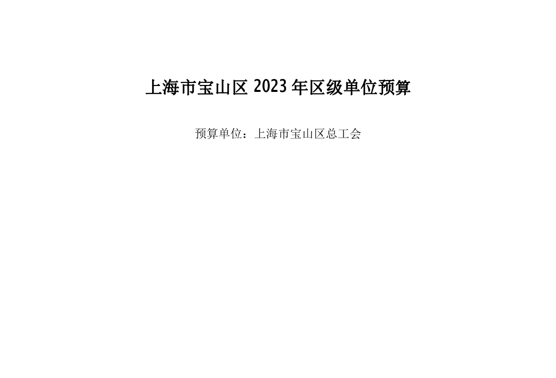 宝山区总工会2023年单位预算.pdf