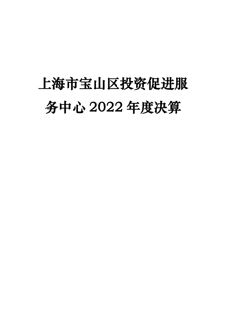 2022年度上海市宝山区投资促进服务中心单位决算公开.pdf