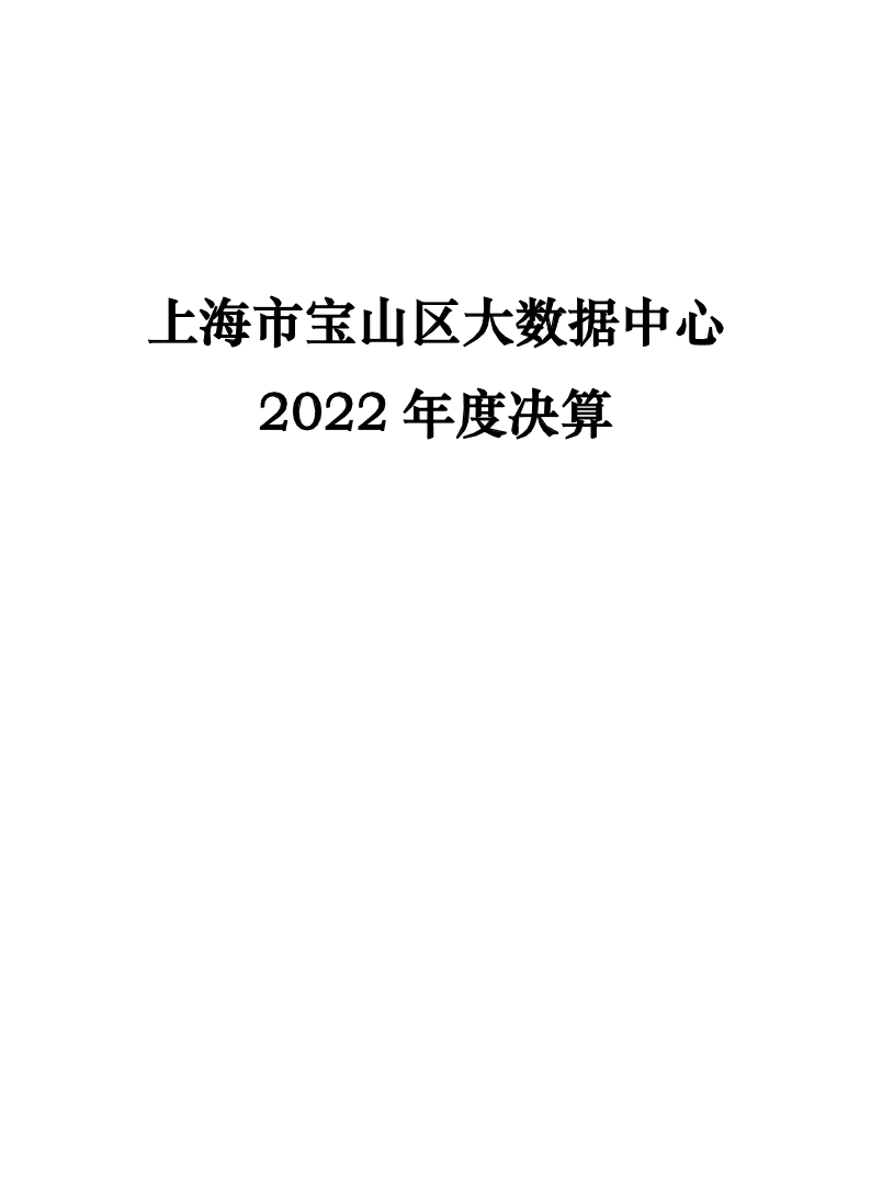 上海市宝山区大数据中心2022年度单位决算公开.pdf