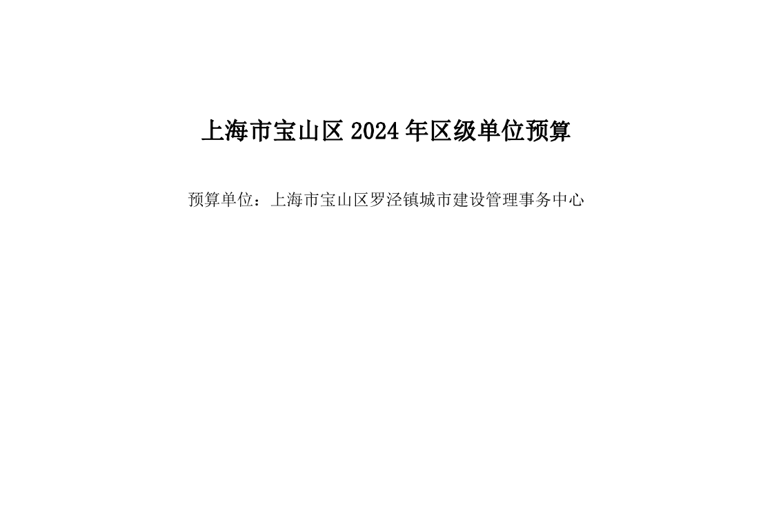 宝山区罗泾镇城市建设管理事务中心2024年预算公开.pdf
