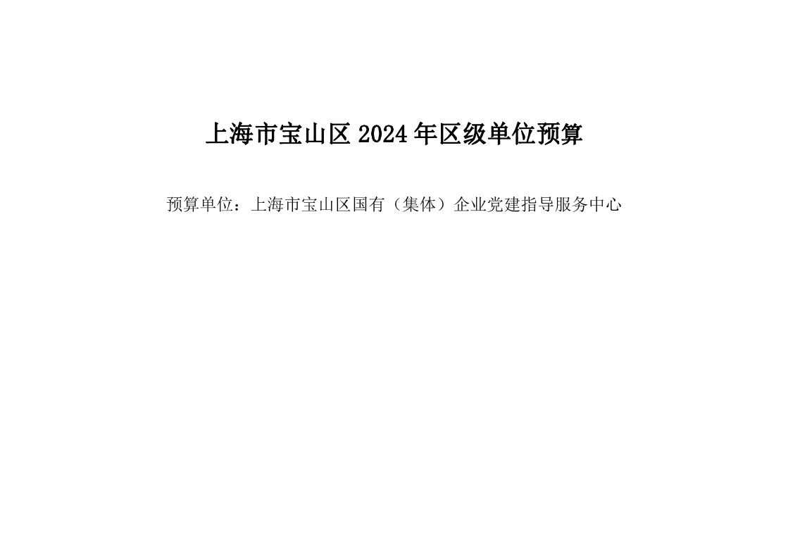 上海市宝山区国有（集体）企业党建指导服务中心2024年单位预算公开.pdf