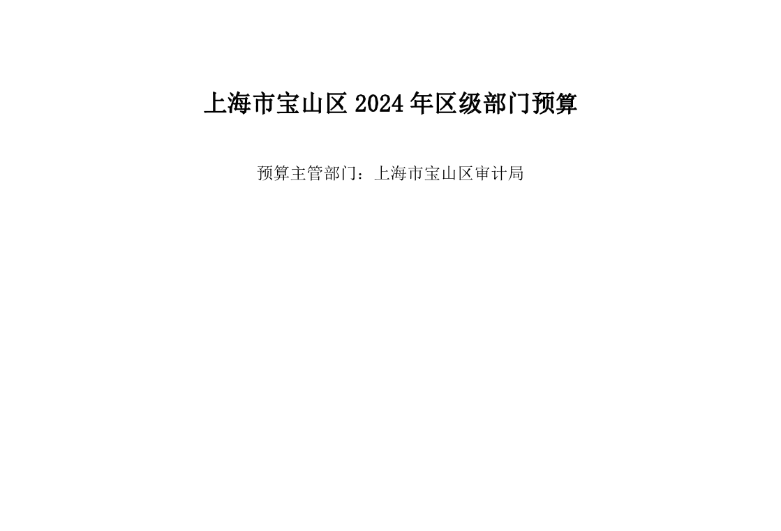 上海市宝山区审计局2024年部门预算.pdf