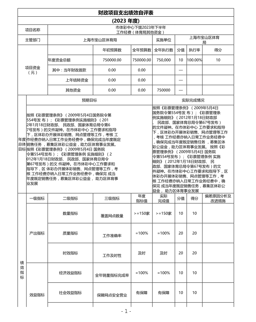 上海市宝山区体育局2023项目自评价.pdf