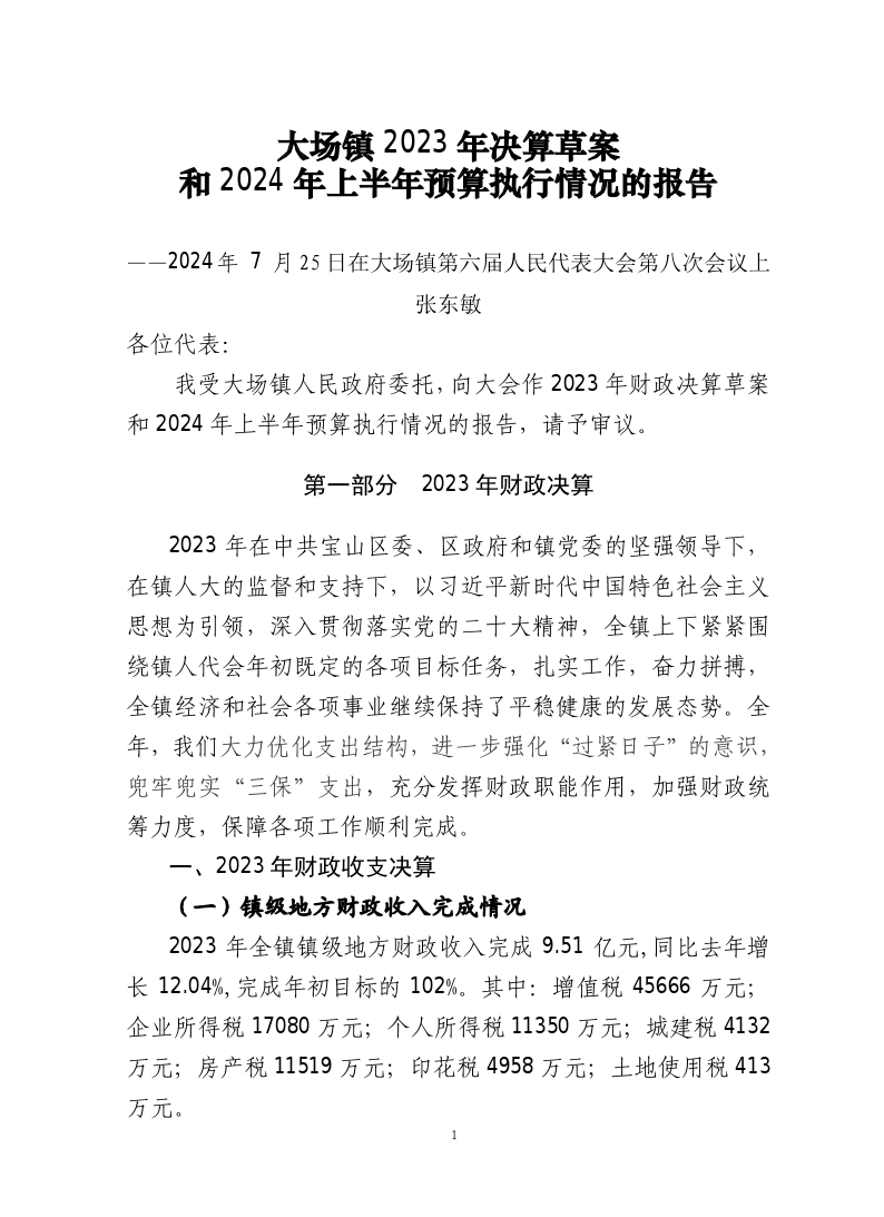 2023年财政决算草案2024年上半年财政预算执行情况的报告.pdf