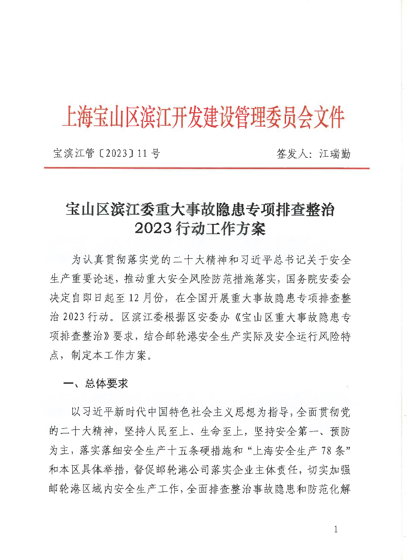 11-关于印发《宝山区滨江委重大事故隐患专项排查整治2023行动工作方案》的通知.pdf