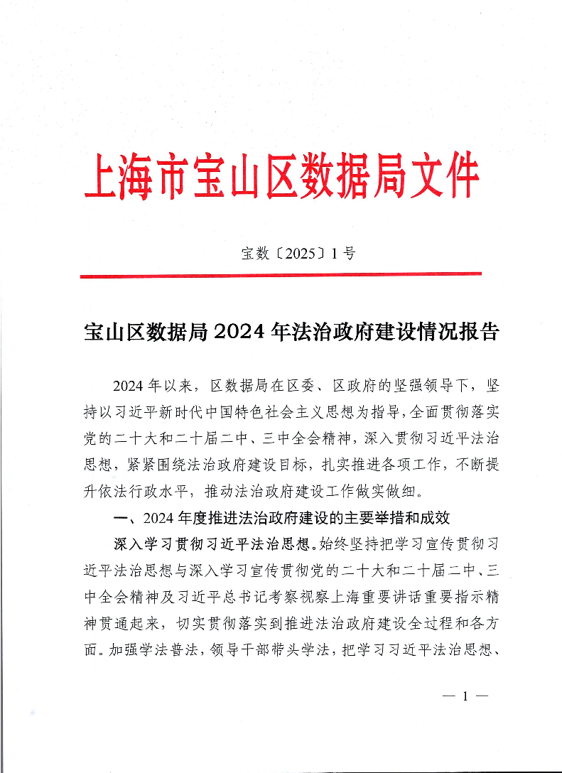 1号-宝山区数据局2024年法治政府建设情况报告.pdf