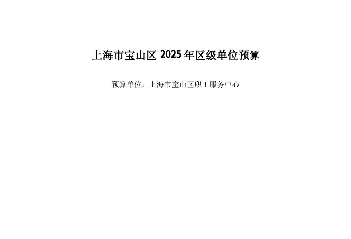 宝山区职工服务中心2025年单位预算.pdf