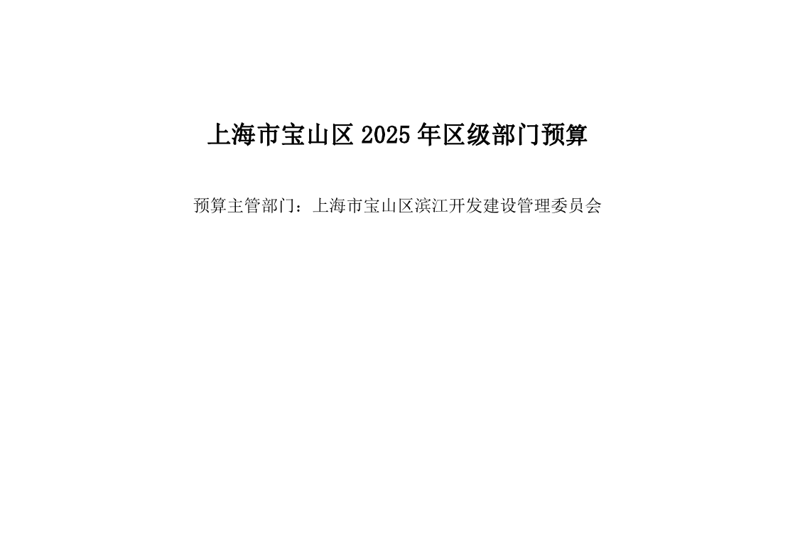 上海市宝山区滨江开发建设管理委员会2025年部门预算公开.pdf