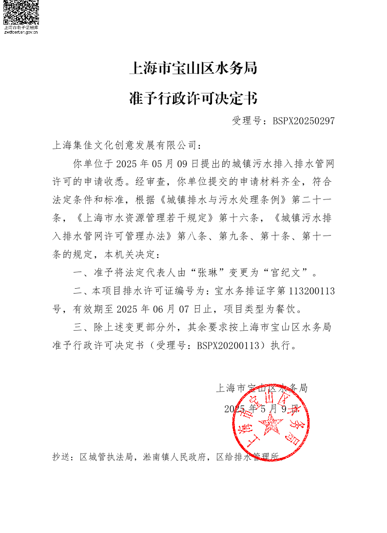BSPX20250297上海集佳文化创意发展有限公司（依申请变更）.pdf