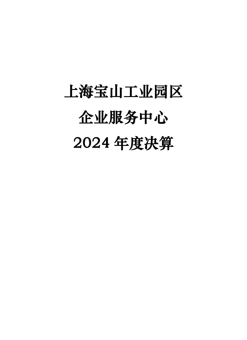 上海宝山工业园区企业服务中心2024年度单位决算.pdf