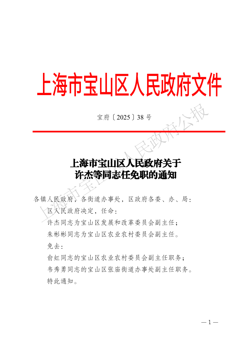 38号—上海市宝山区人民政府关于许杰等同志任免职的通知-1.pdf