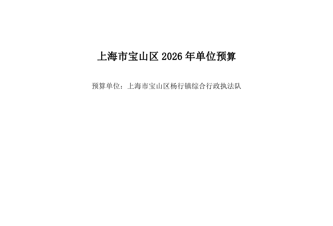 宝山区杨行镇综合行政执法队2026年预算公开.pdf