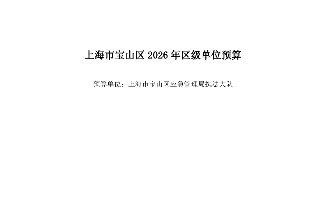 宝山区应急管理局执法大队2026年单位预算.pdf