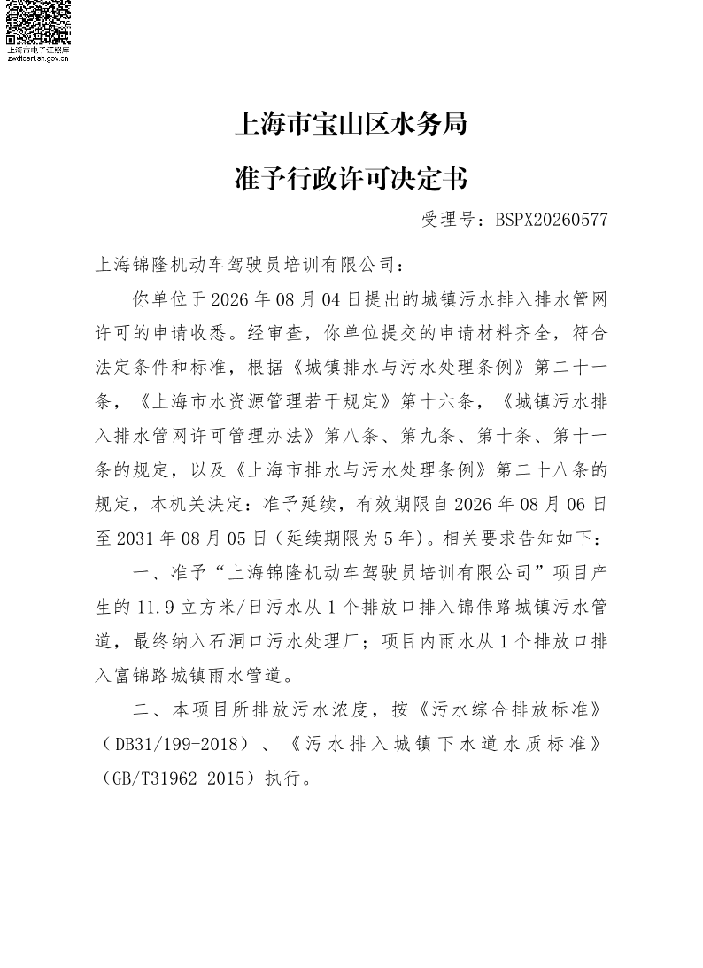 BSPX20260577上海锦隆机动车驾驶员培训有限公司（延续）.pdf