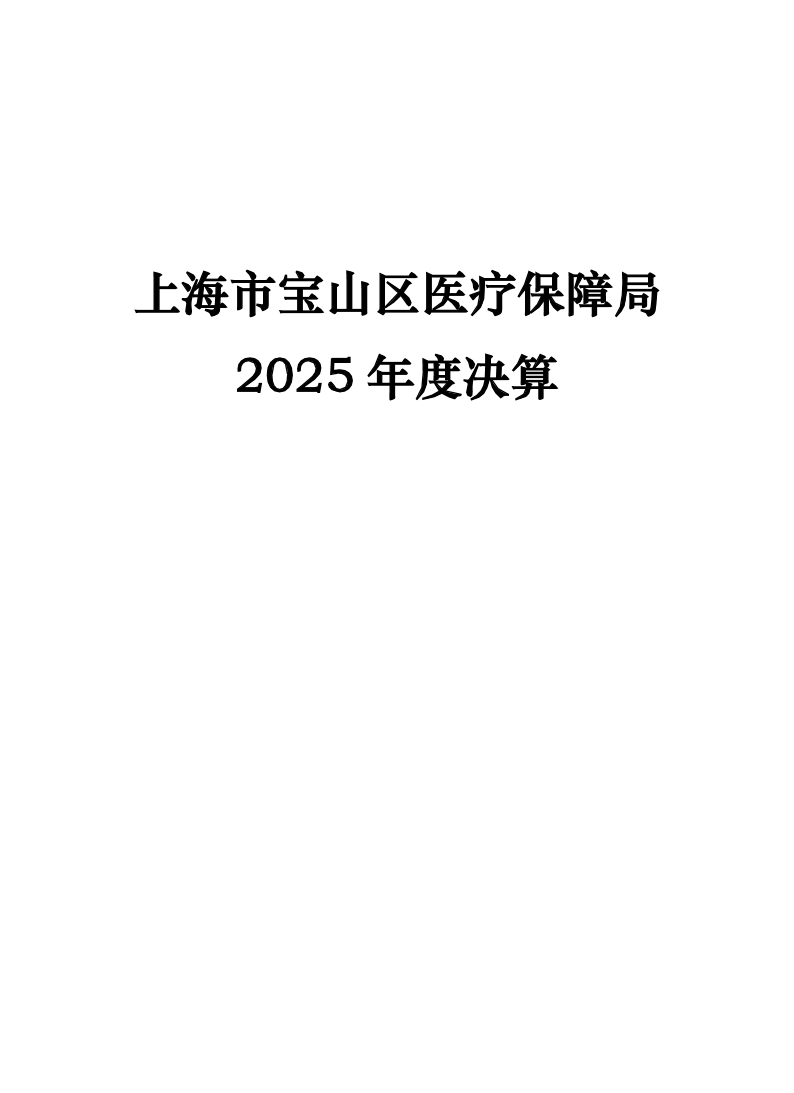 上海市宝山区医疗保障局（本级）2025年度决算.pdf