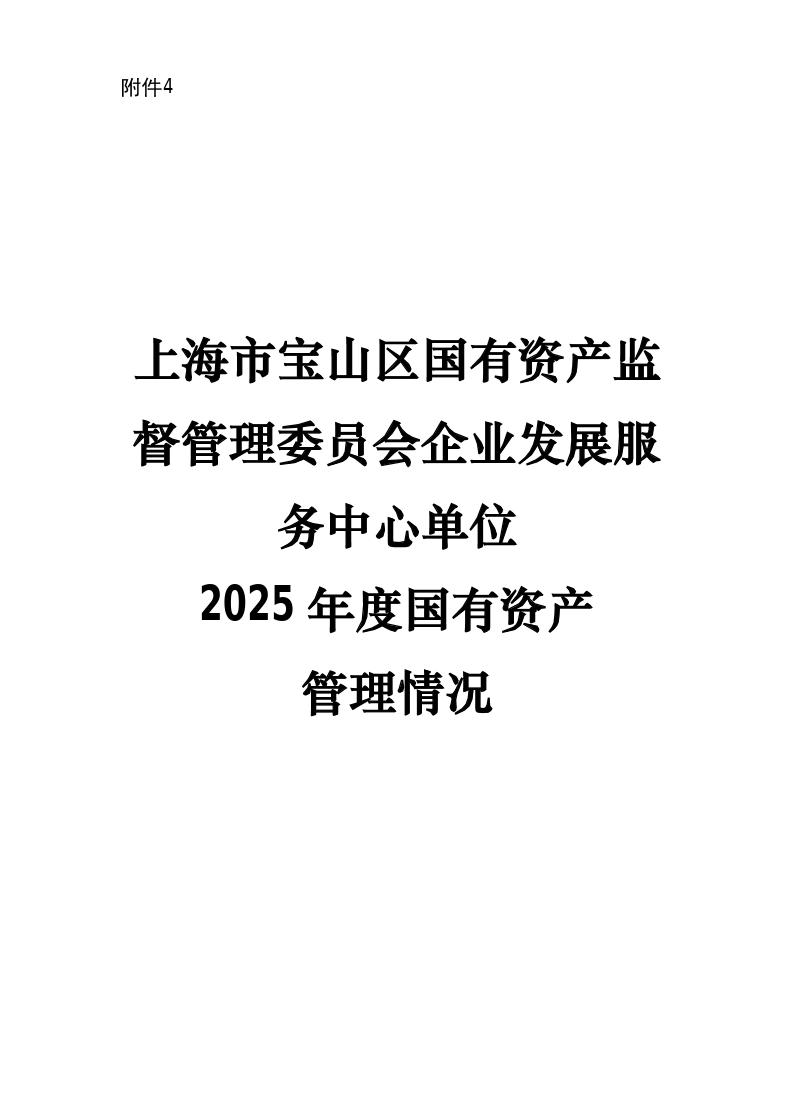 上海市宝山区国有资产监督管理委员会企业发展服务中心单位2025年度国有资产管理情况.pdf