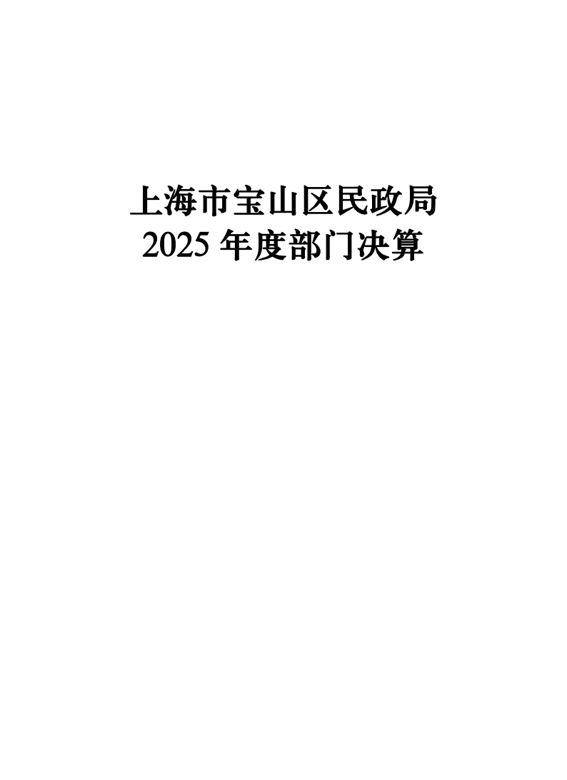 上海市宝山区民政局2025年度部门决算.pdf
