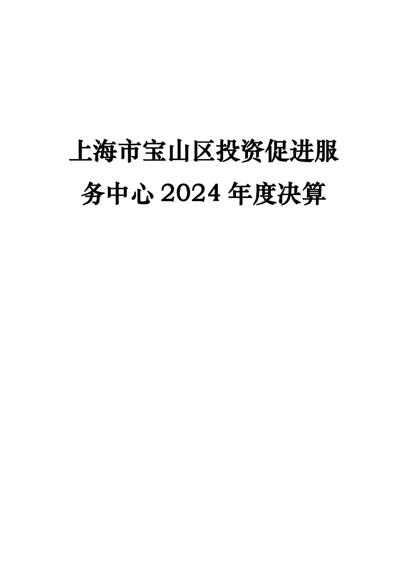 2024年度上海市宝山区投资促进服务中心单位决算公开.pdf
