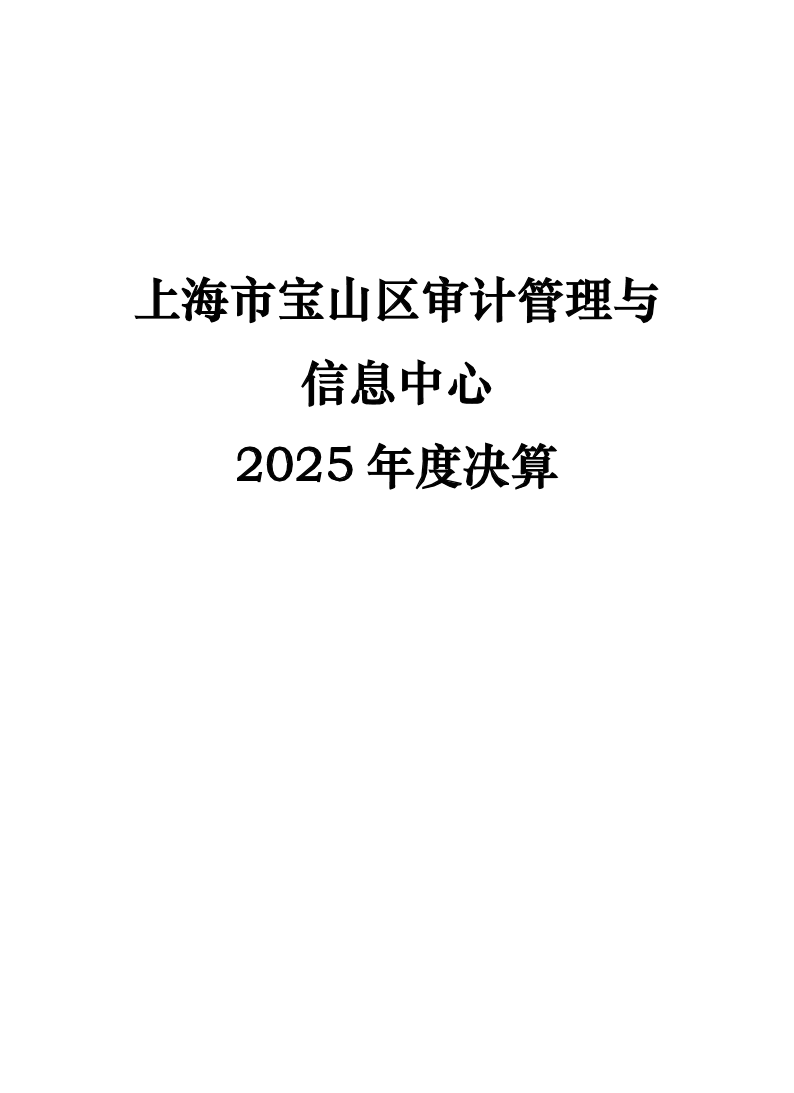 上海市宝山区审计管理与信息中心2025年度单位决算.pdf
