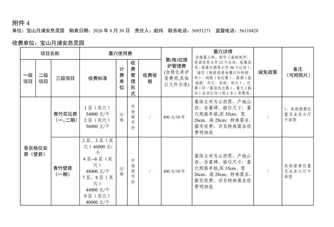 附件4：宝山月浦安息灵园公墓收费公示表.pdf