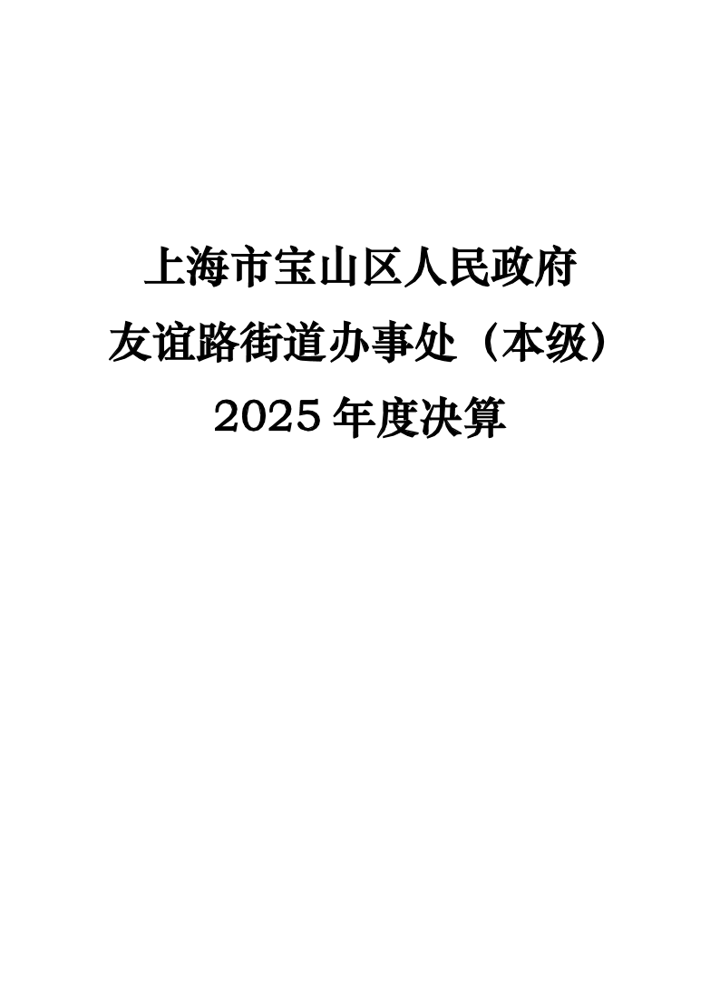 上海市宝山区人民政府友谊路街道办事处（本级）2025年度单位决算.pdf