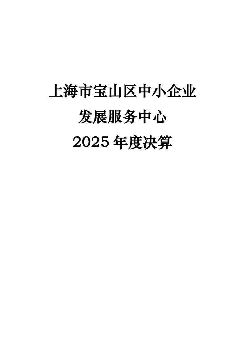 上海市宝山区中小企业发展服务中心2025年度单位决算.pdf
