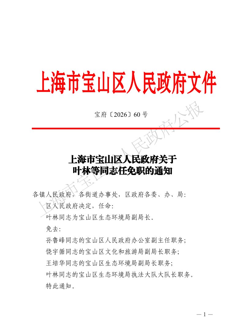 60号—上海市宝山区人民政府关于叶林等同志任免职的通知-1.pdf