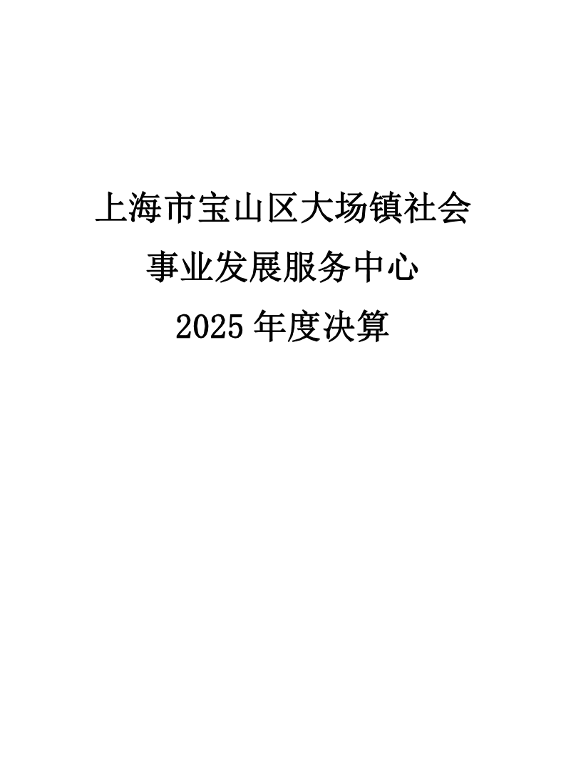 2025年度上海市宝山区大场镇社会事业发展服务中心决算公开.pdf